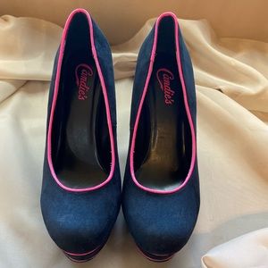 Candies CaallynBlack Platform Pumps